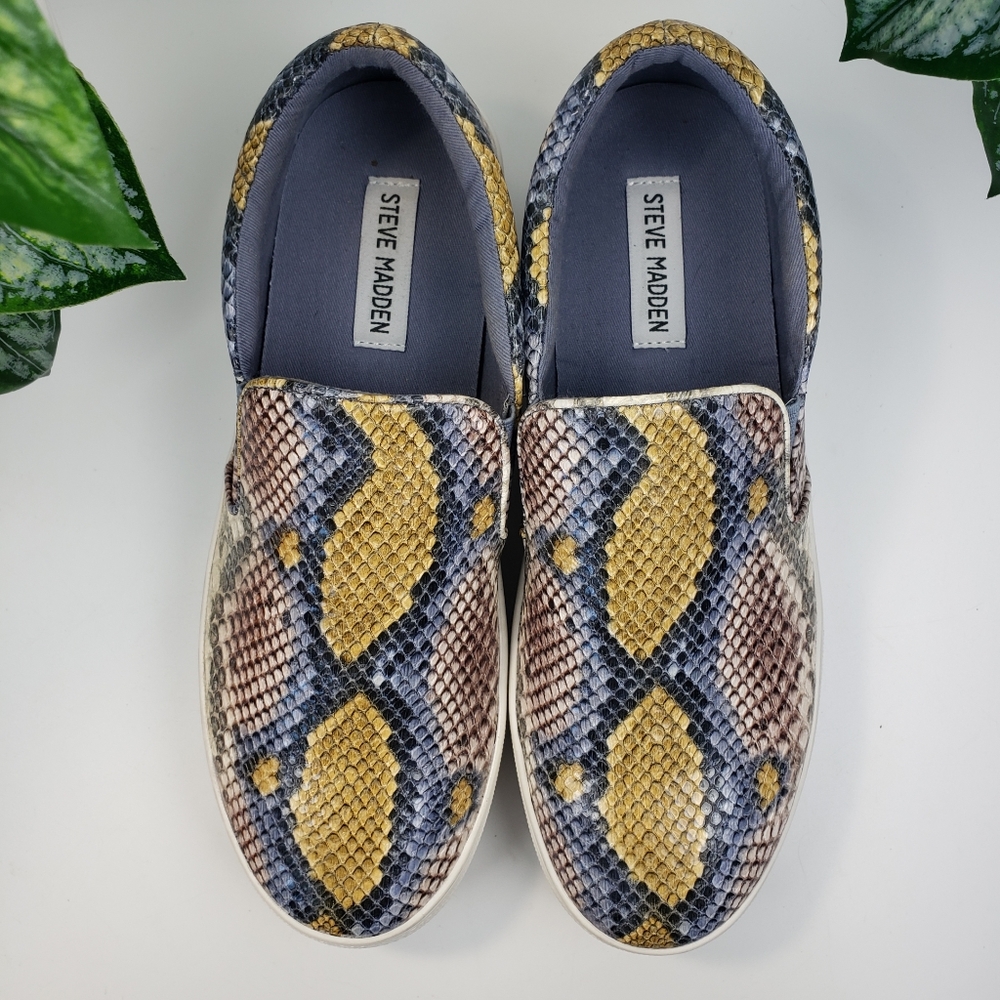 Steve Madden Sneaker Python Snake Print Skater Lo… - image 5
